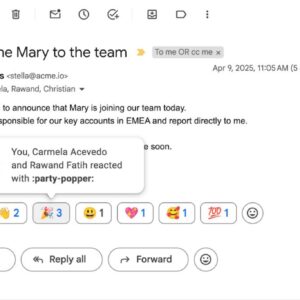 Gmail's new feature lets you react to emails with emojis