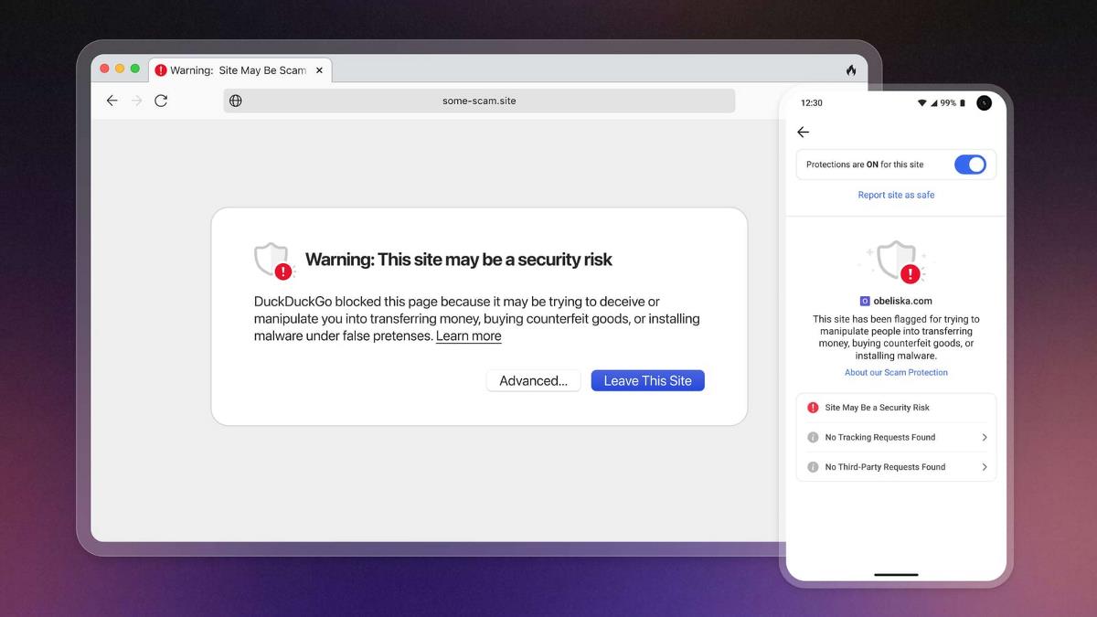 DuckDuckGo Browser's Scam Blocker now protects you from scams, scareware