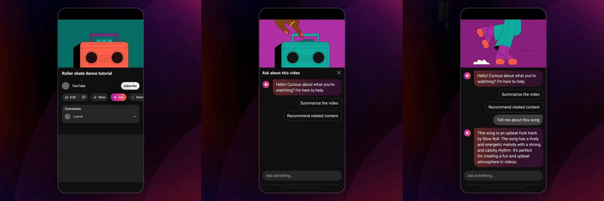 YouTube Conversational AI feature