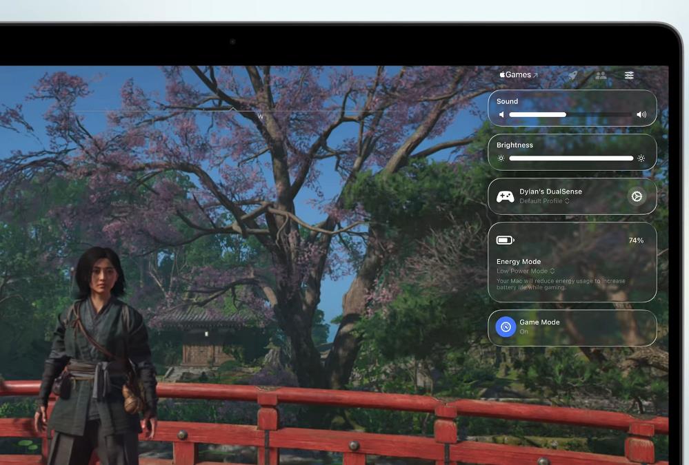 macOS Tahoe 26 game overlay controls
