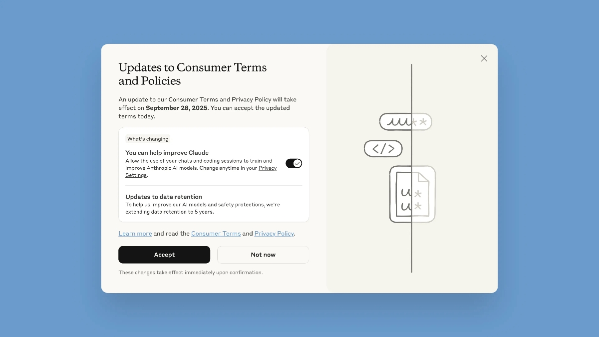 Claude AI opt out of training user data