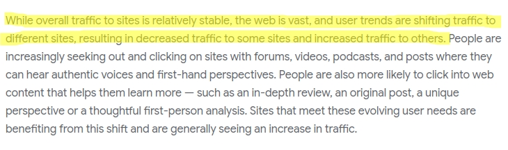 Google claims AI doesn't affect search traffic