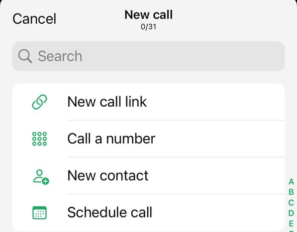 WhatsApp Schedule a Call