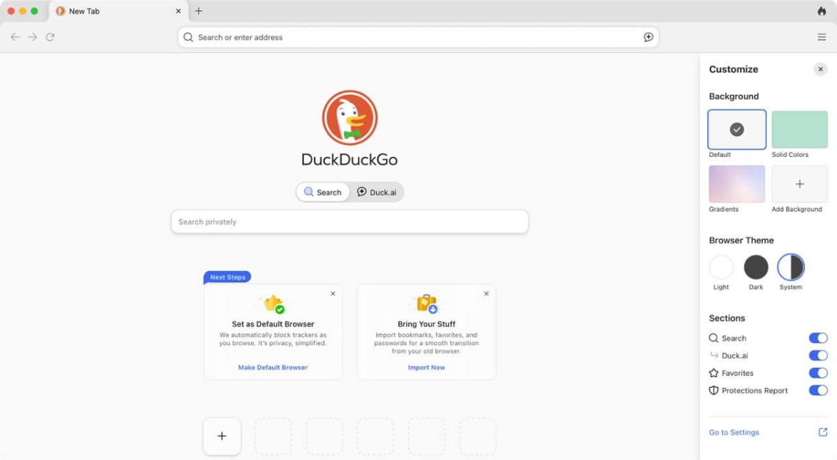 DuckDuckGo disable AI search