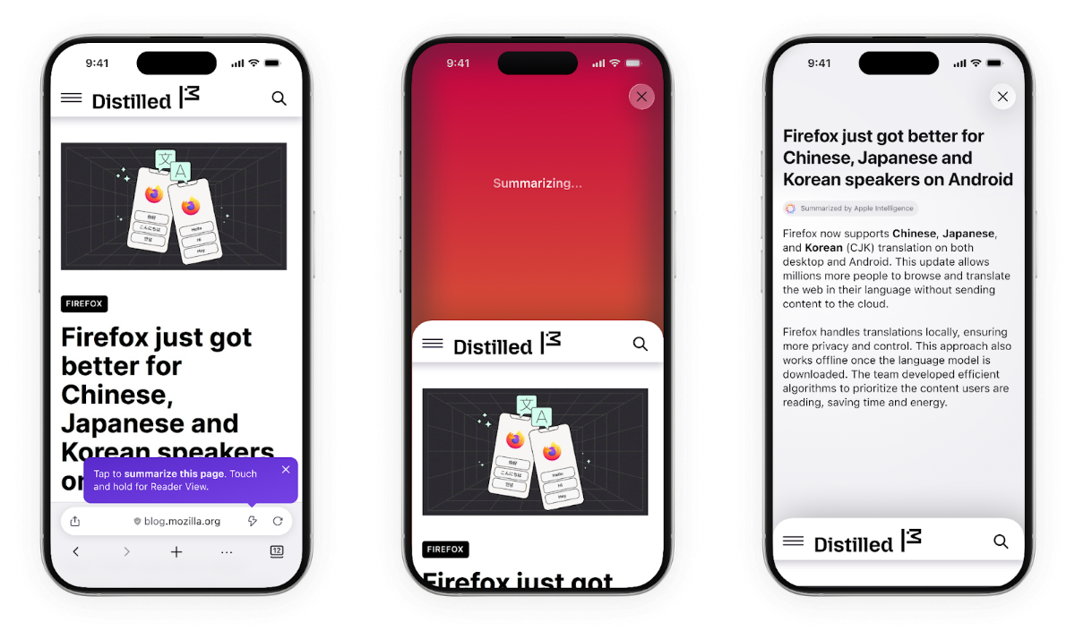 Firefox for iOS will summarize web pages when you shake your iPhone