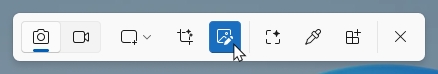 Snipping Tool Quick markup toolbar