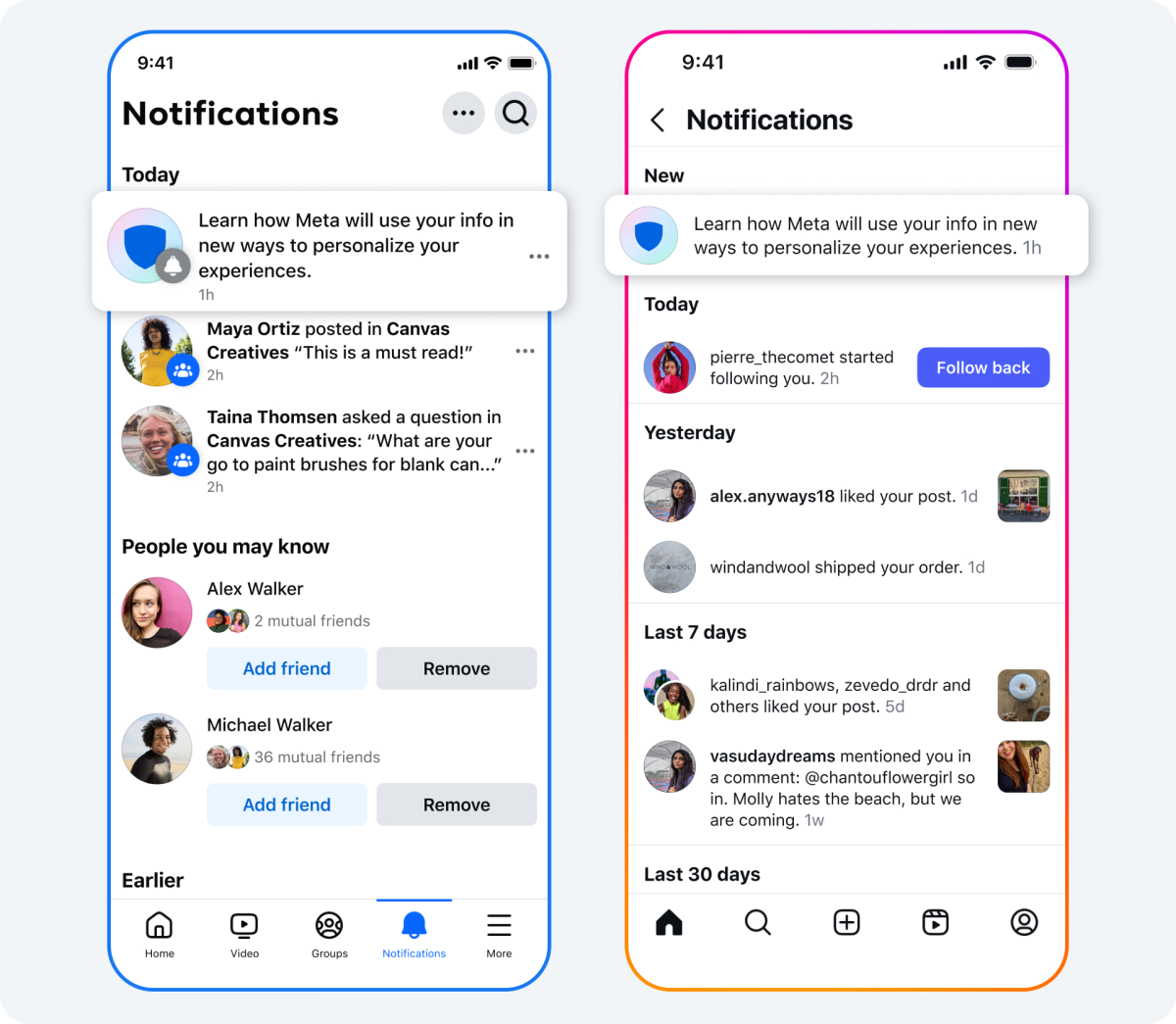 Meta Notification AI use ads