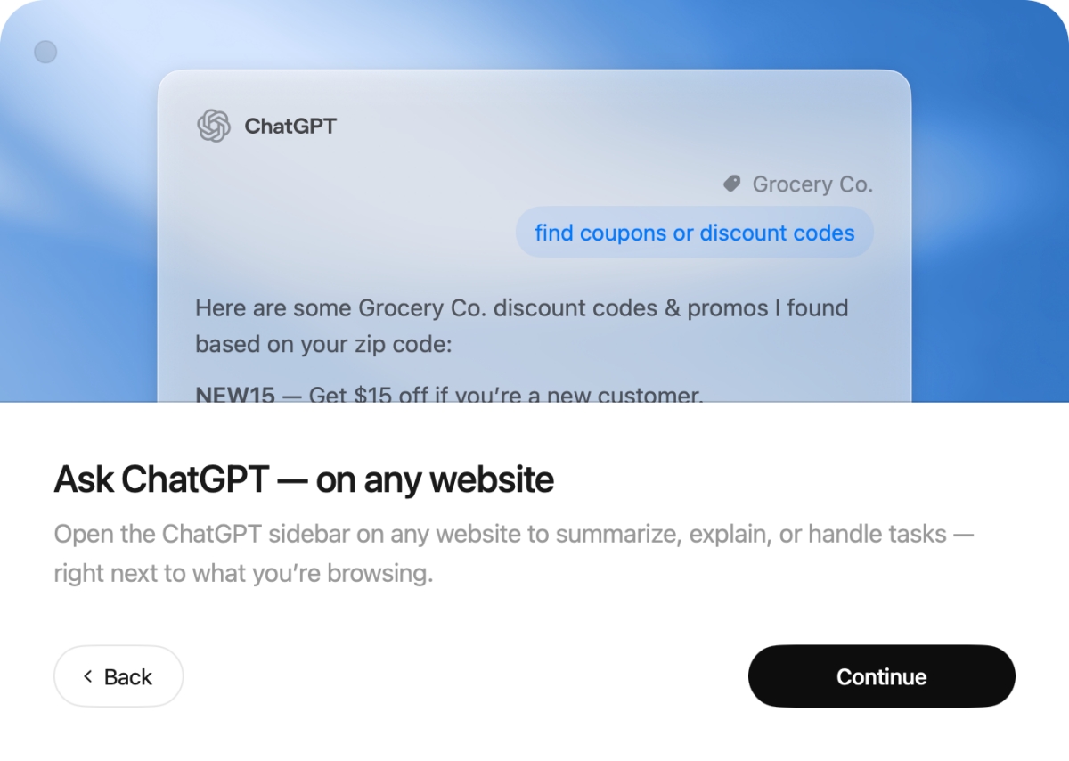ChatGPT Atlas sidebar