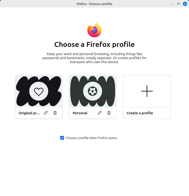 Firefox Profile Manager