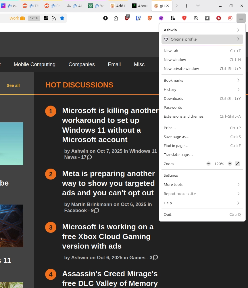 Firefox Profile Switcher