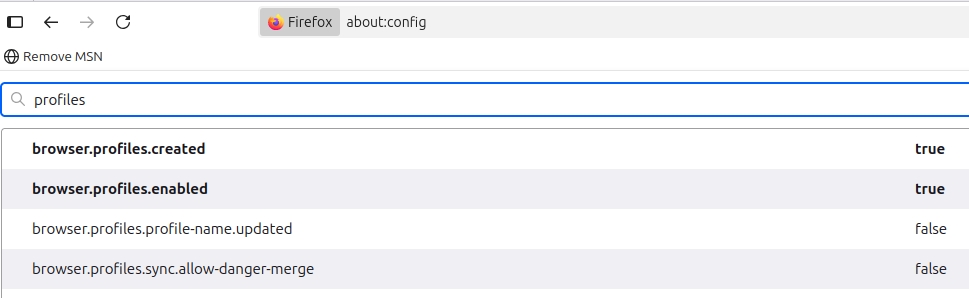 Firefox profile manager enable