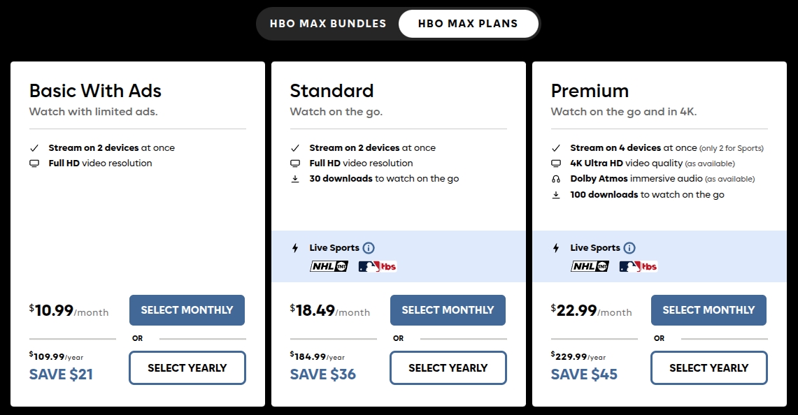 HBO Max plan prices increased