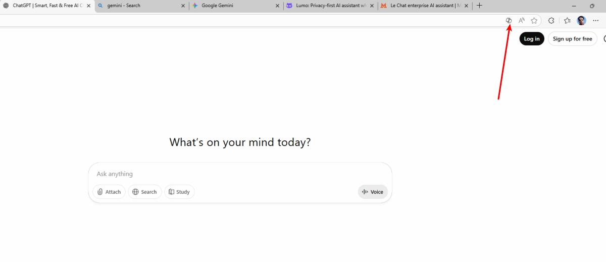 Microsoft Edge Try Copilot button