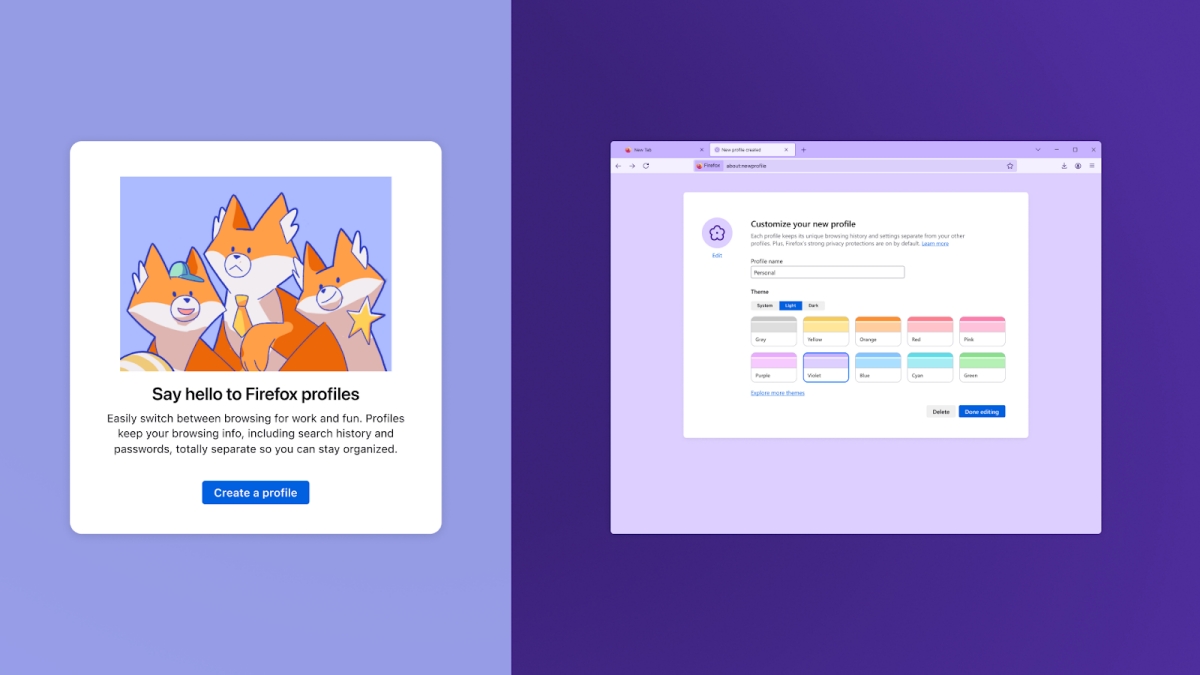 Mozilla to roll out Firefox's new profile management menu from next week