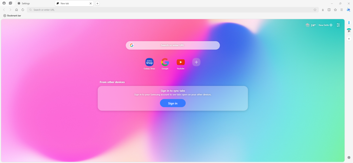 Samsung Internet Browser for Windows