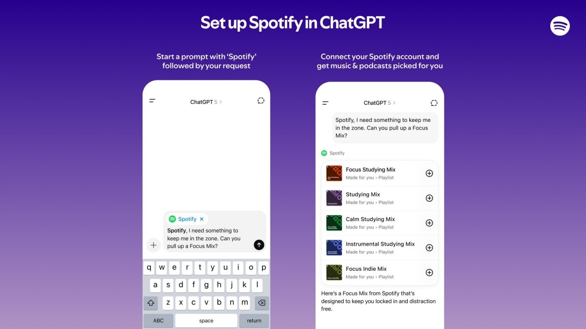Spotify is now available in ChatGPT