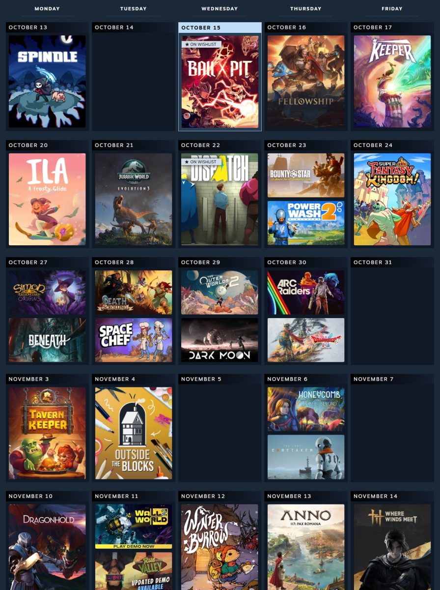 Steam Personal Calendar Upcoming Games