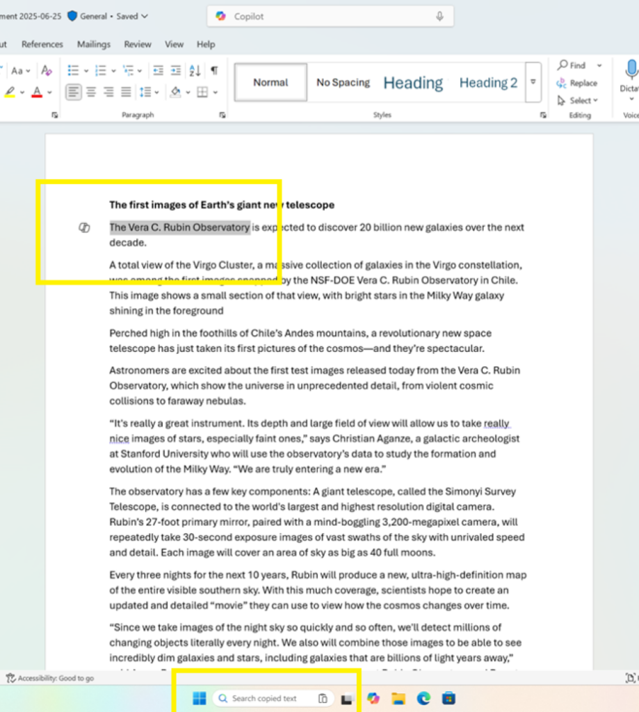 Windows is testing a new clipboard feature_ Copy & Search