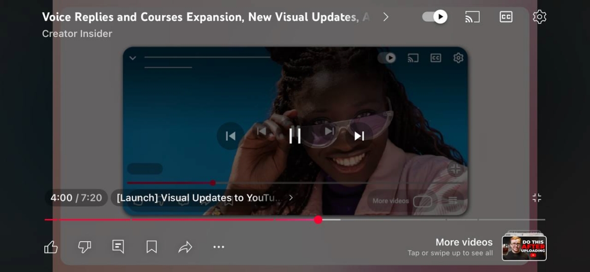 YouTube player old design