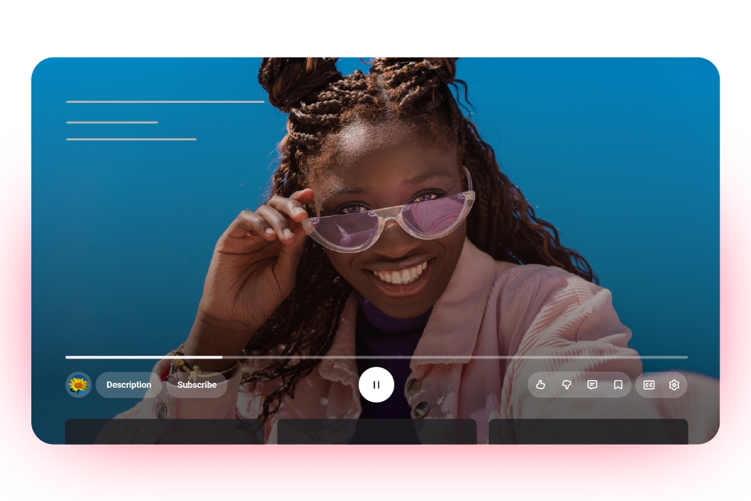 YouTube video player new design desktop
