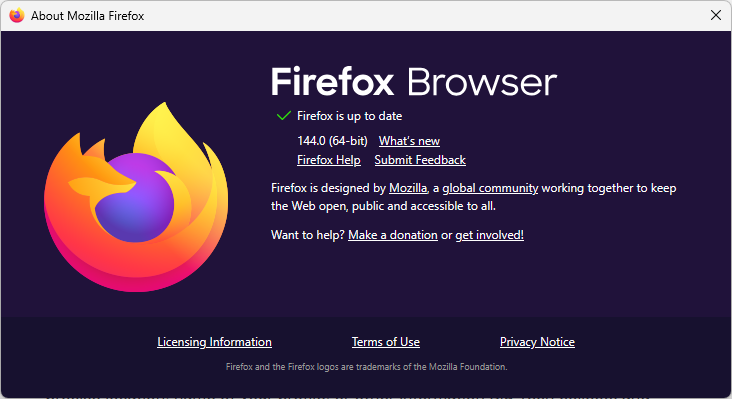 Firefox 144.0