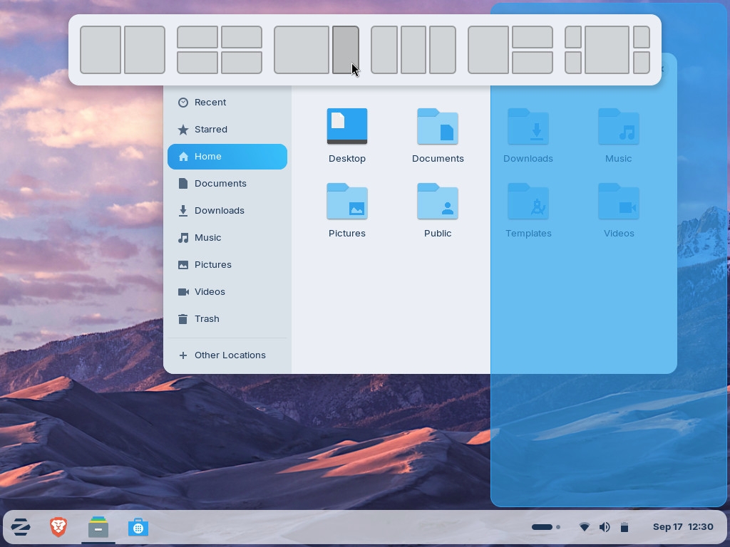 zorin os window tiling