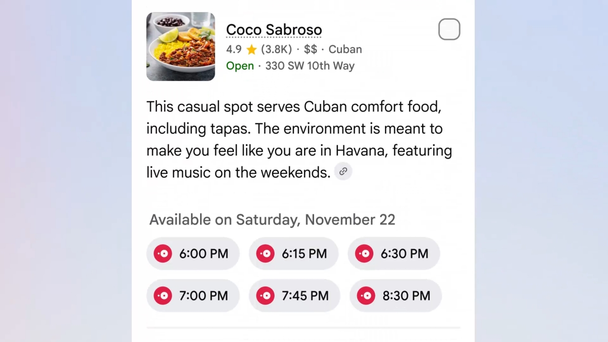 Google Agentic Booking