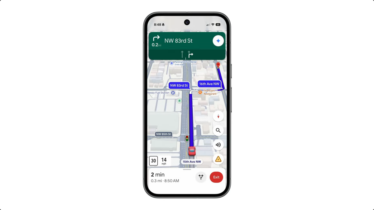Google Maps Gemini landmark-based navigation