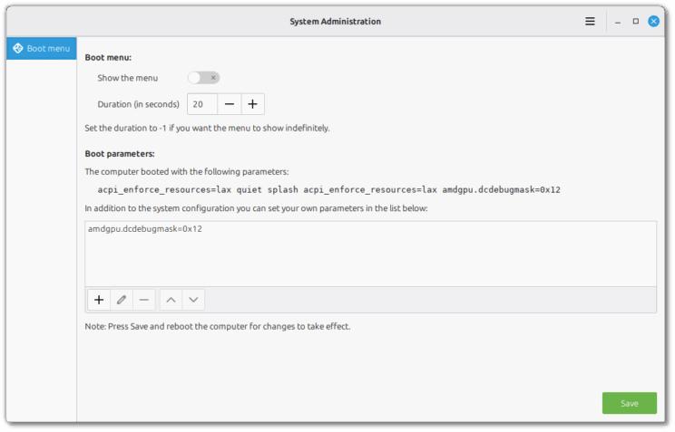 Linux Mint System Administration tool