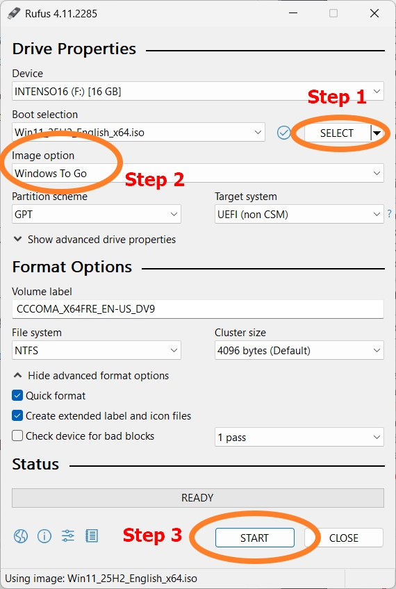 Create bootable Windows 11 installation USB