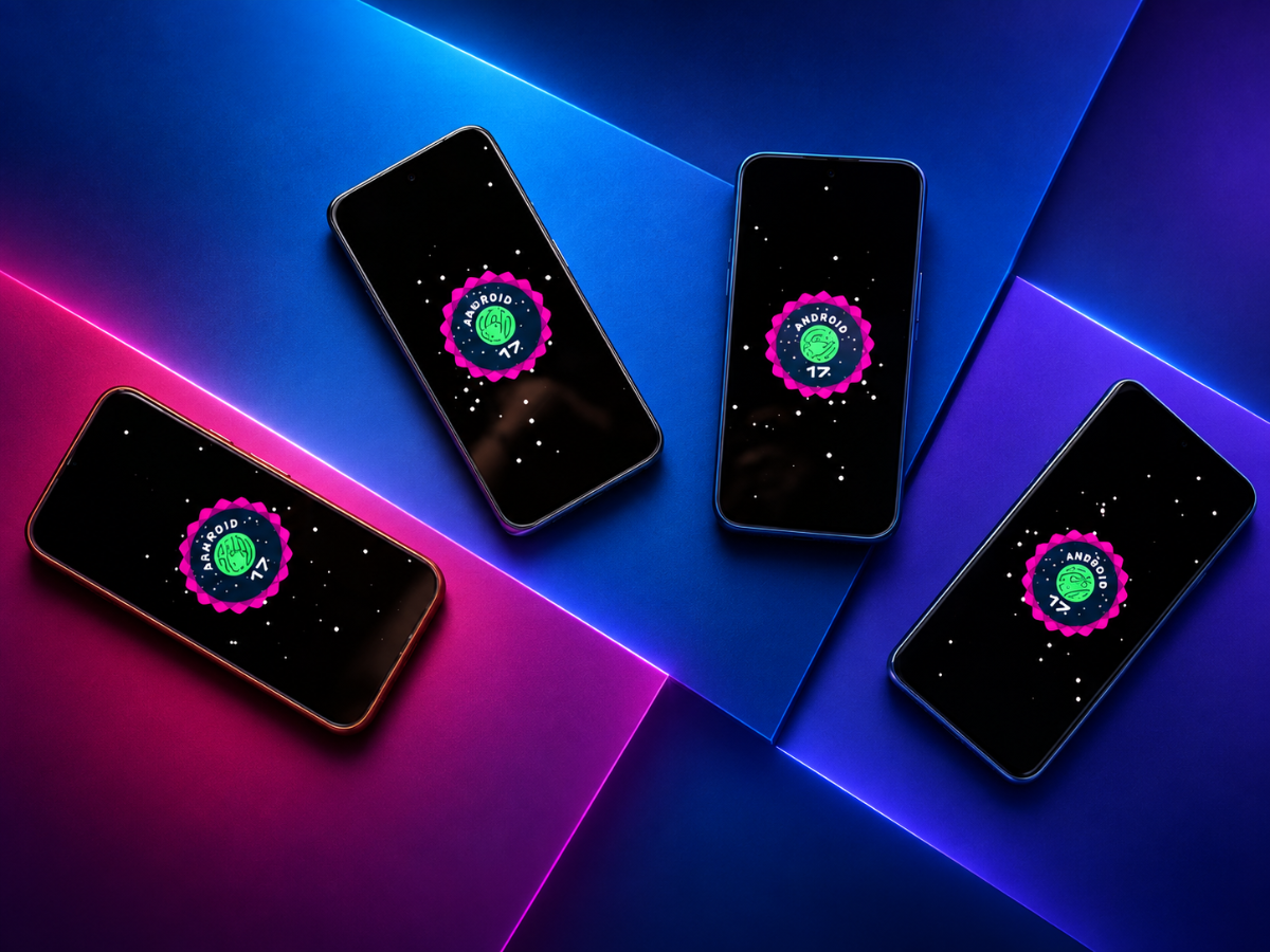 Google выпустила Android 17 QPR2 Beta 5 для смартфонов Pixel Логотип Android на фоне процесса установки обновления
